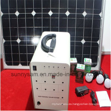 Sistema de iluminación de la energía solar casera 50W para interior o acampar